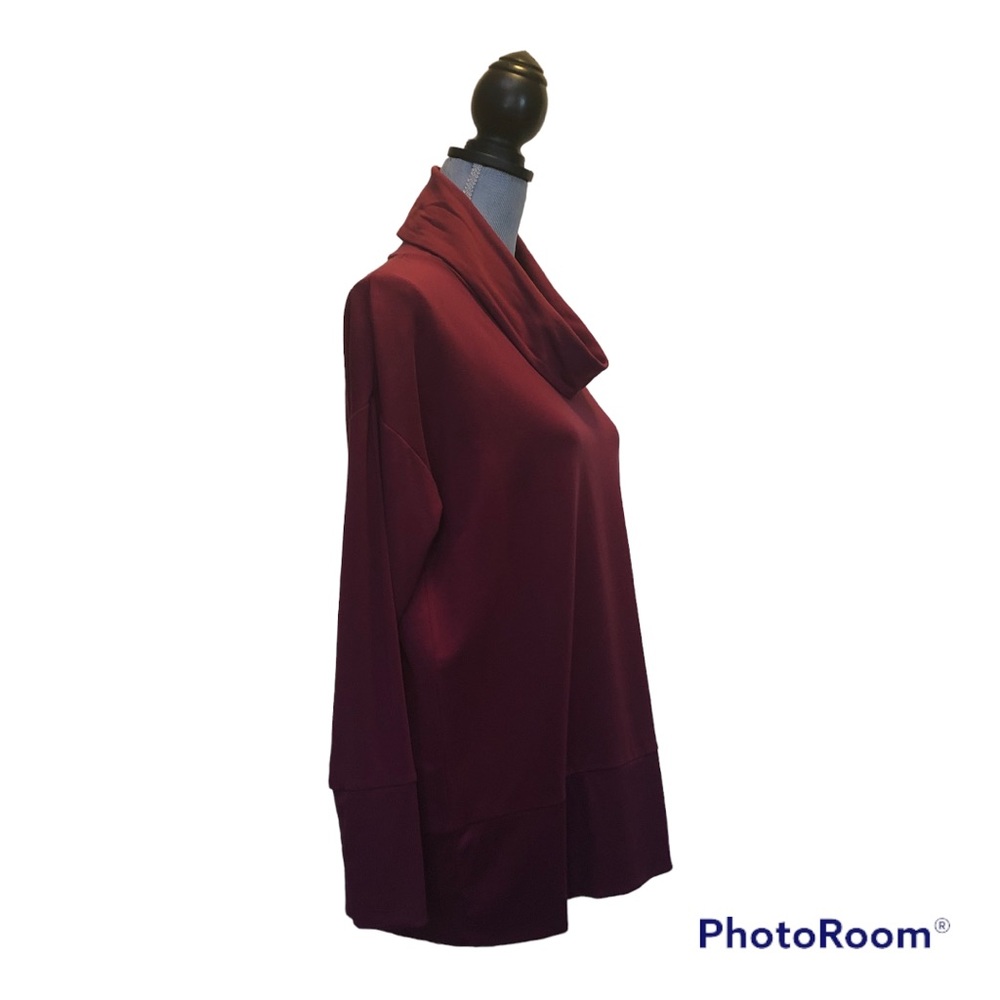 Garnet hill Cowell neck knit tunic XS , oversized, long sleeve, dropped shoulder
